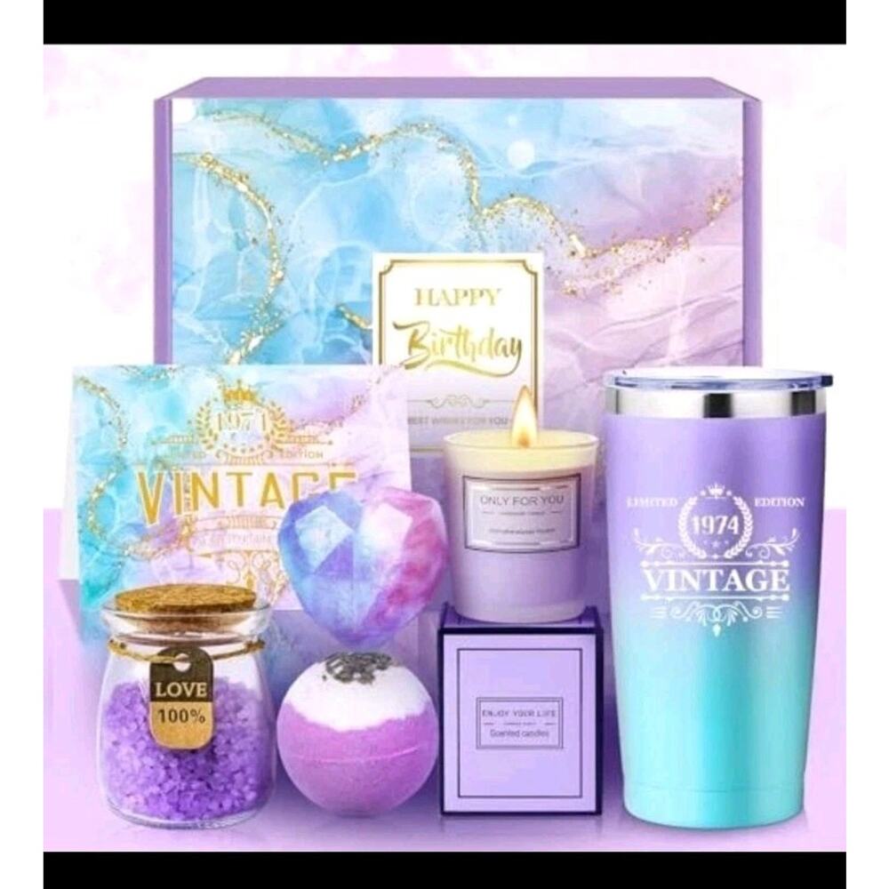 Birthday Gifts for Women: Vintage 1974 Tumbler Sets, Fabulous Bday, 50th